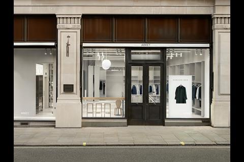 Arket's exterior on Regent Street